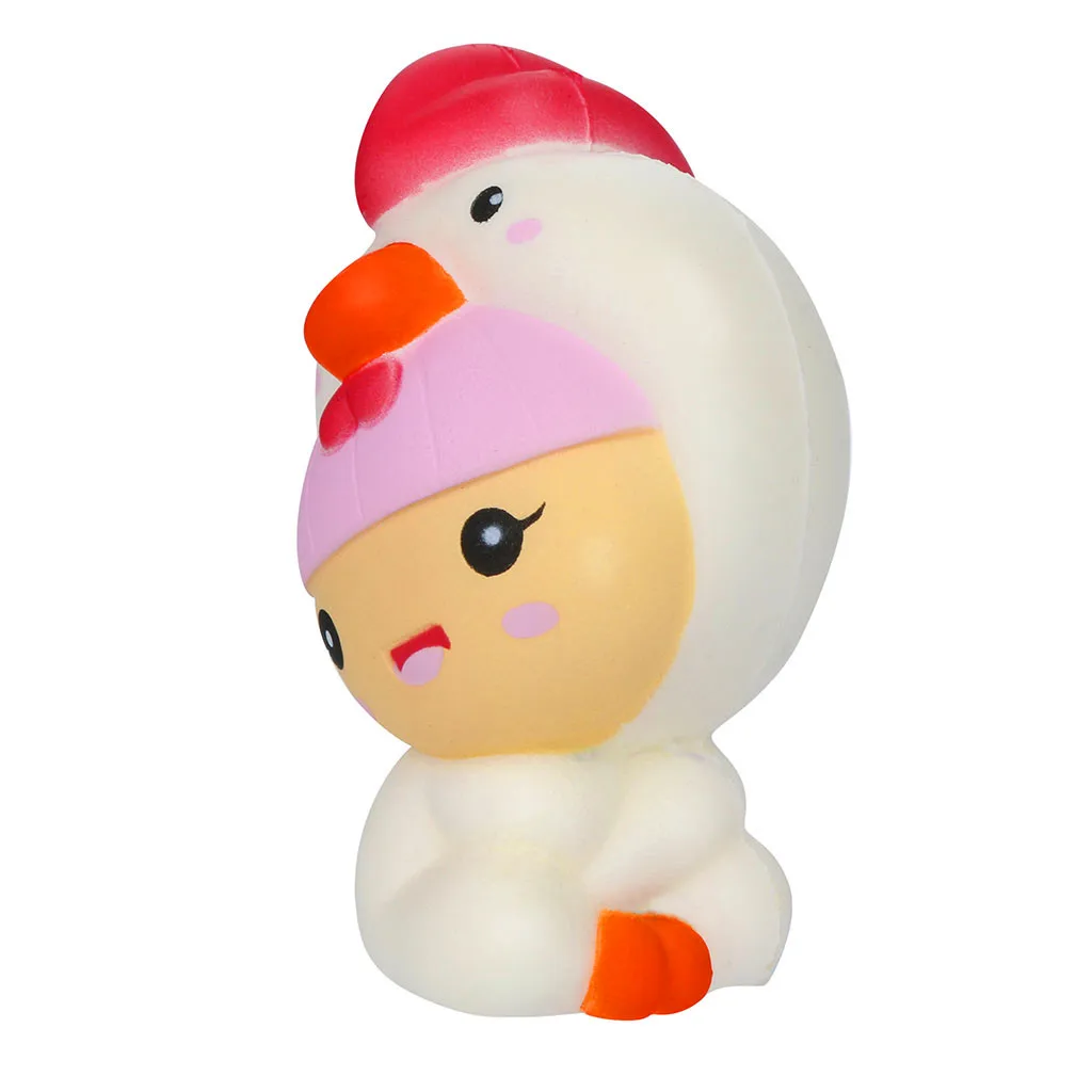 Kawaii сжимаемые игрушки мультяшный цыпленок Детские медленно поднимающиеся крем