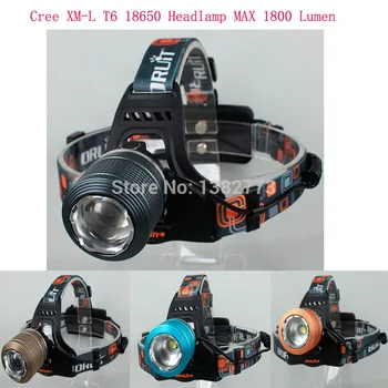 

2000 Lumens 18650 Type CREE XM-L T6 LED zoomable adjust Headlamp Headlight Flashlight bicycle Light