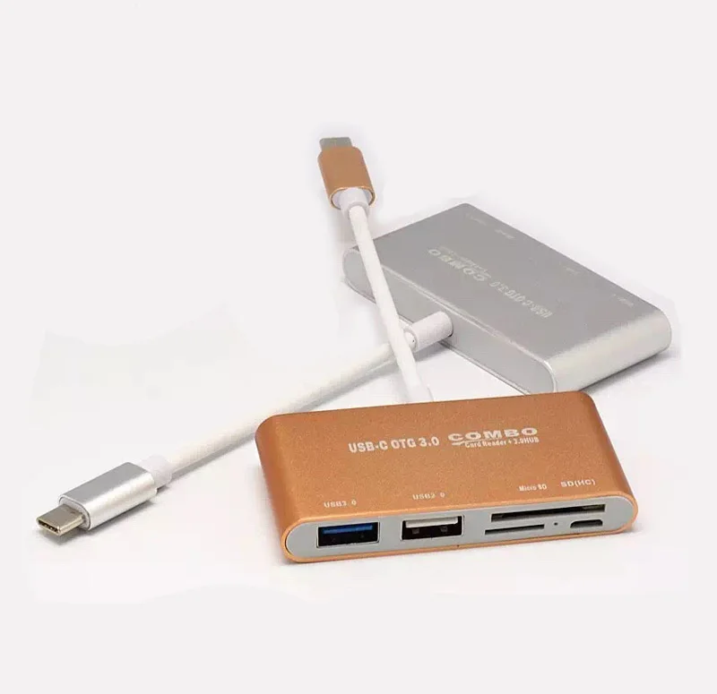 Тип C OTG кард ридер USB 3 0 USB2.0 концентратор TF SD карта писатель для MACBOOK ноутбук huawei