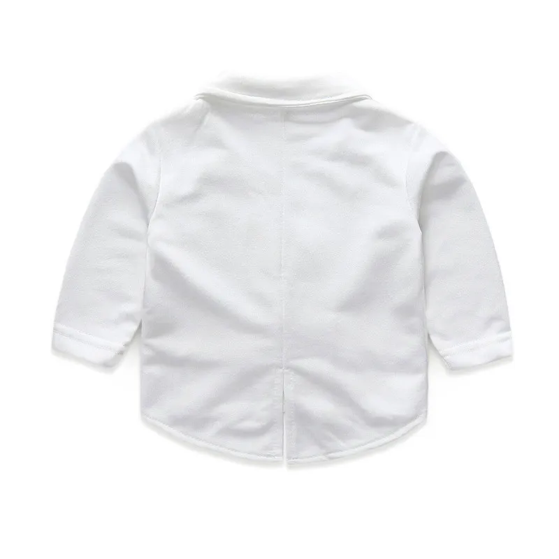 2 шт./0-24months/Демисезонный новорожденных Одежда для мальчиков джентльмен комплект для малышей белая куртка пальто+ лук Комбинезоны для малышек Детские Комплекты для девочек bc1148