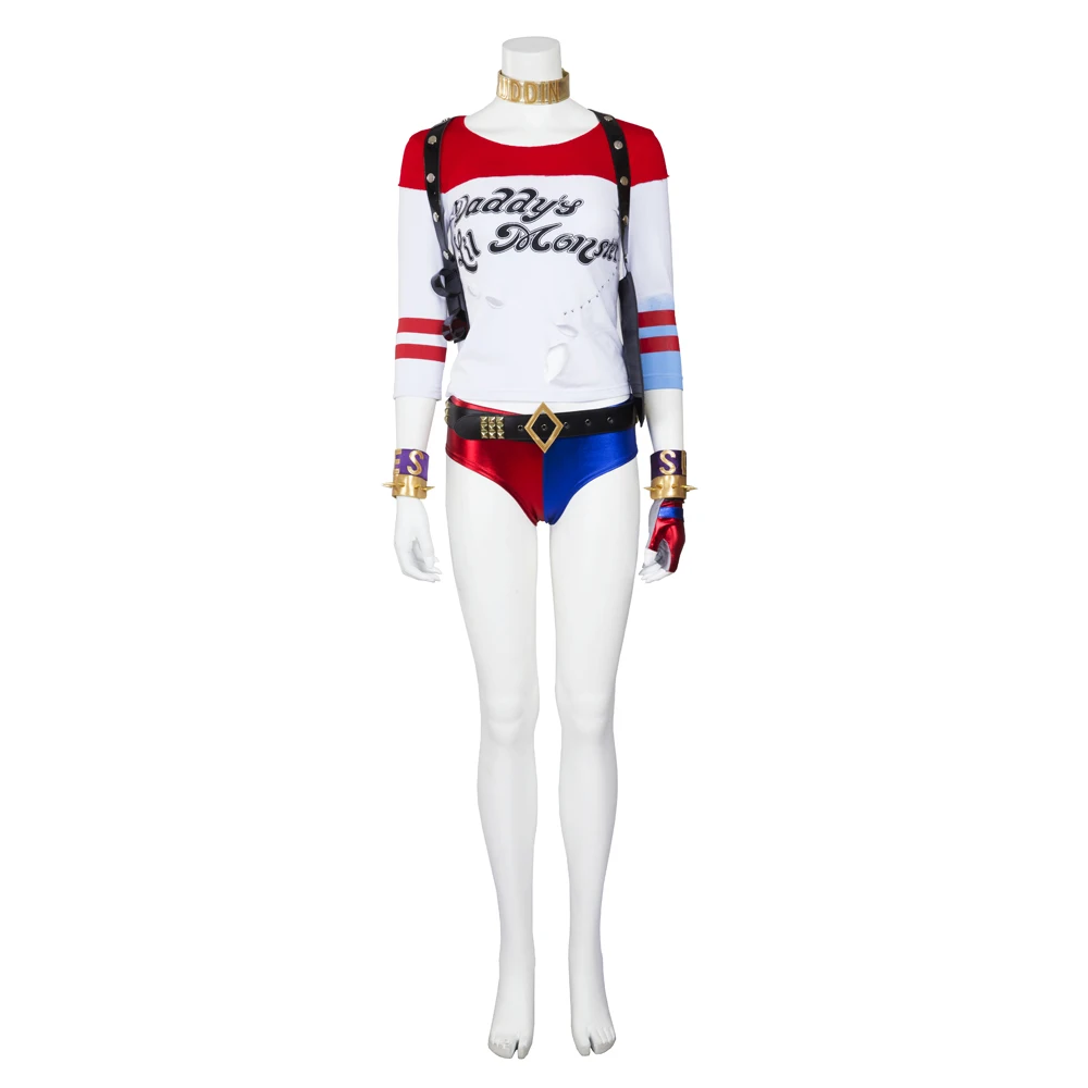 Custom Made Suicide Squad Harley Quinn Costume Deluxe Outfit for Women - Perfect for Halloween Carnival Cosplay - MANLUYUNXIAO image 4
