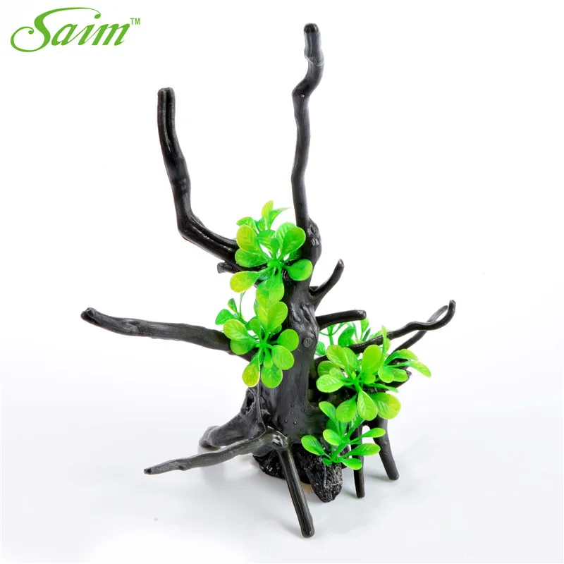 Simulated Driftwood Ornament Aquarium Plastic Plants Decoration Fish