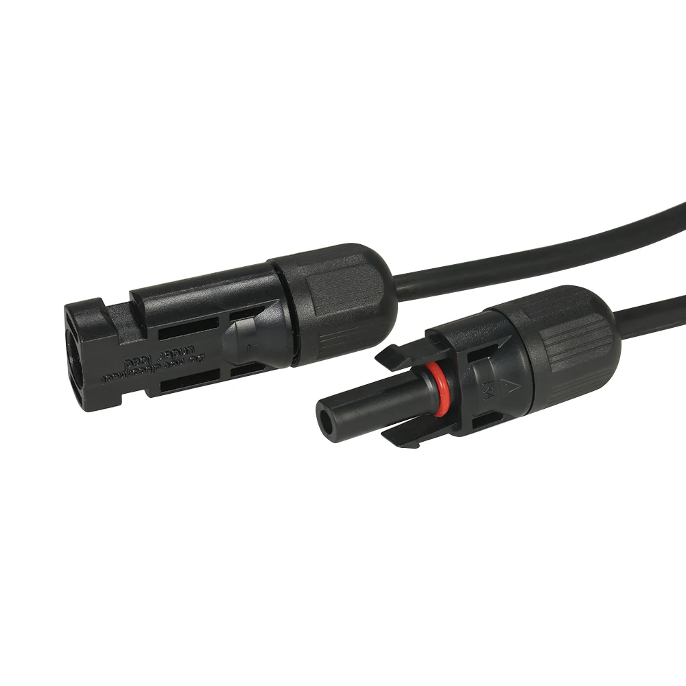 1 пара 20 футов черные+ 20 футов красный 10AWG Панели солнечные провод удлинительного кабеля с MC4 мужского и женского разъем