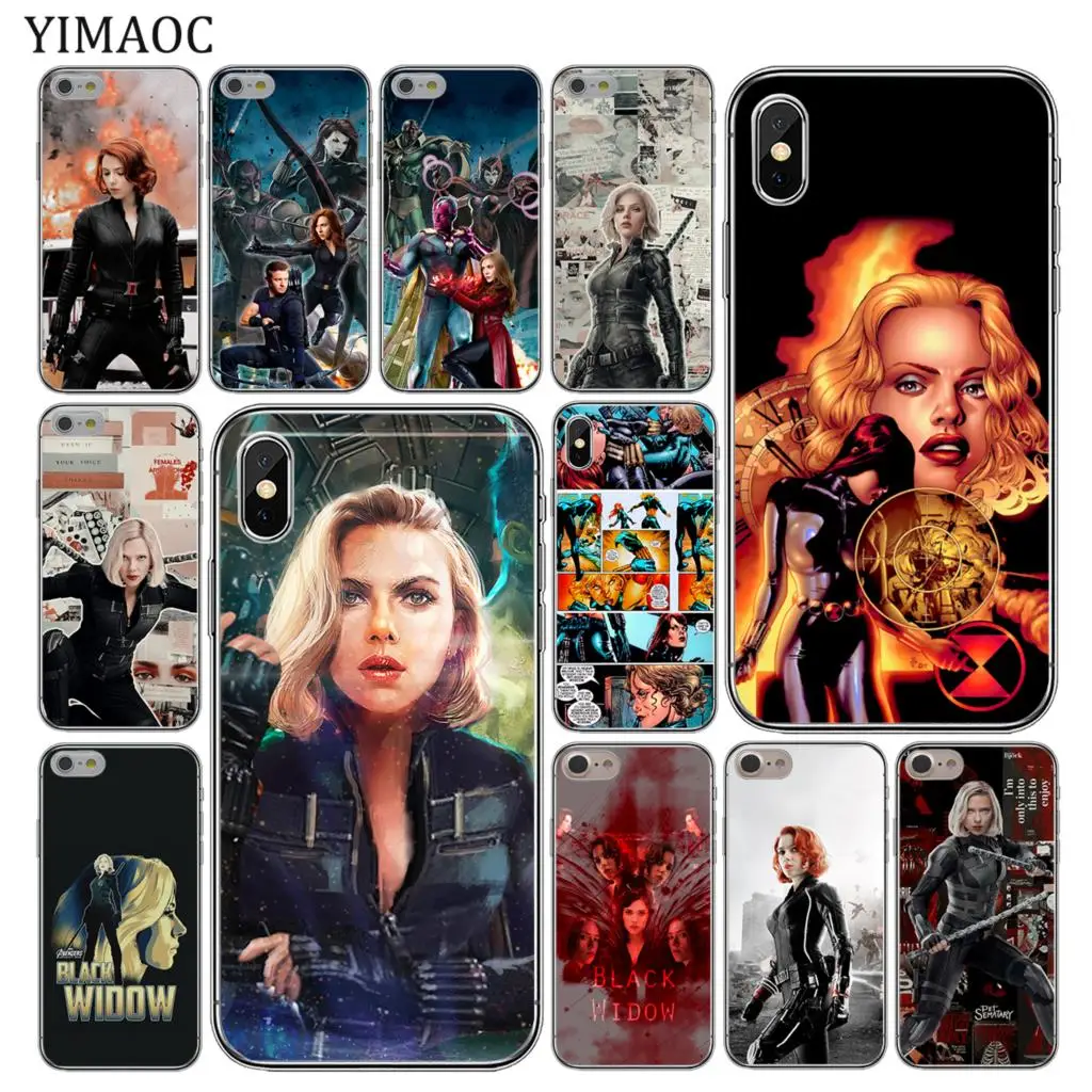 

YIMAOC Black widow Scarlett Johansson Marvel Soft Silicone Phone Case for iPhone 11 Pro X XR XS Max 6 6S 7 8 Plus 5 5S SE 10