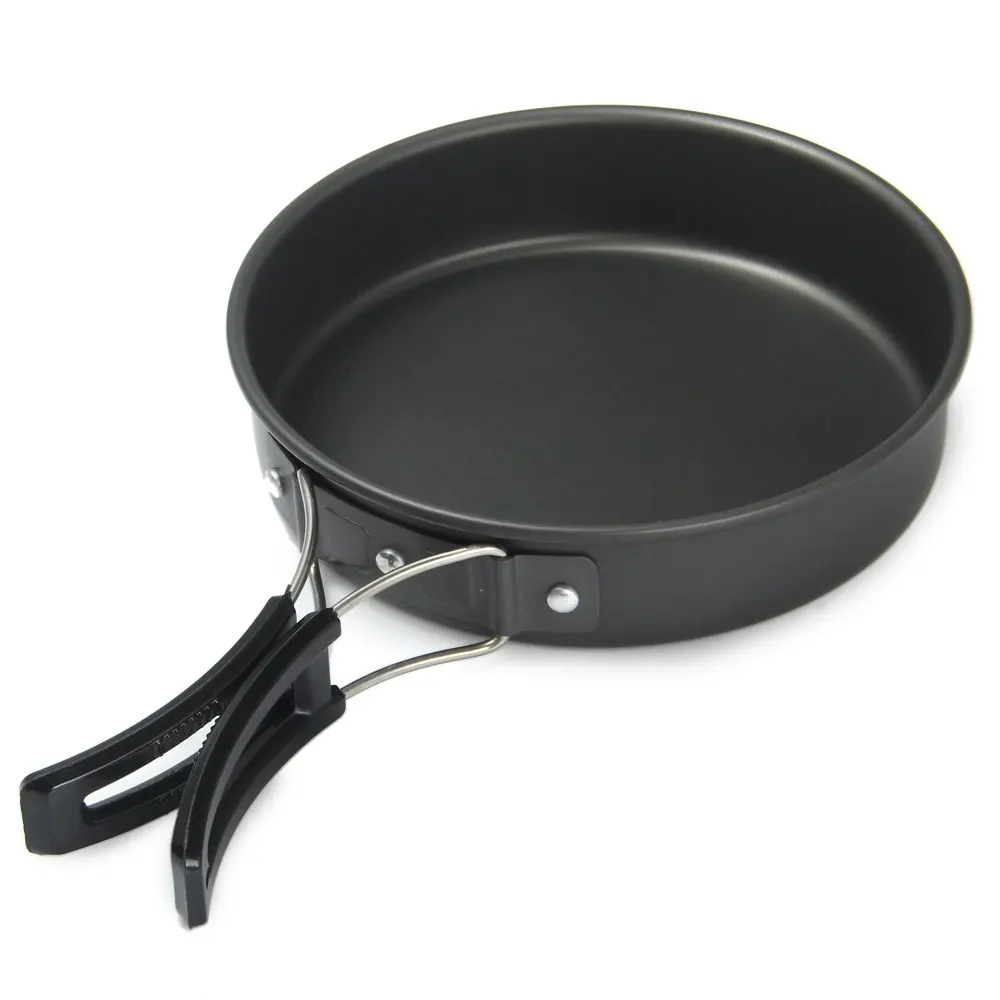 Outlife portátil 8 piezas ollas antiadherentes sartenes Bowls Camping al aire libre senderismo Set CookwareS