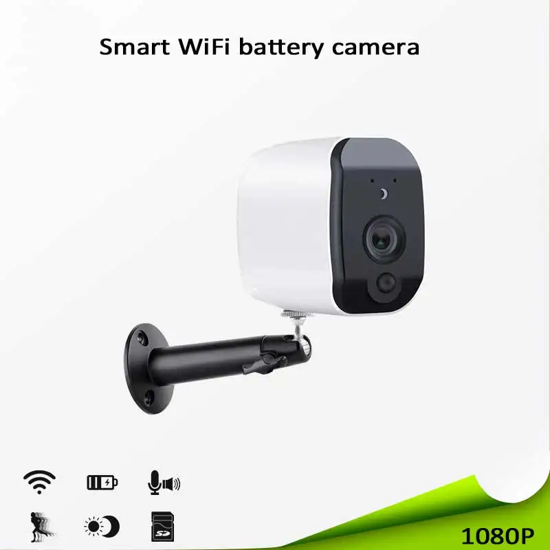 

WiFi Battery Powered Security IP Camera 1080P Wireless Smart Home CCTV Surveillance Camera PIR Motion Detection Night Vision