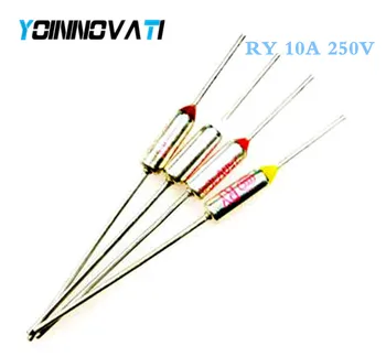 

100pcs/lot Thermal fuse RY Tf 72 degrees ~285 10A250V aluminum Thermal Protector thermal fuse Best quality