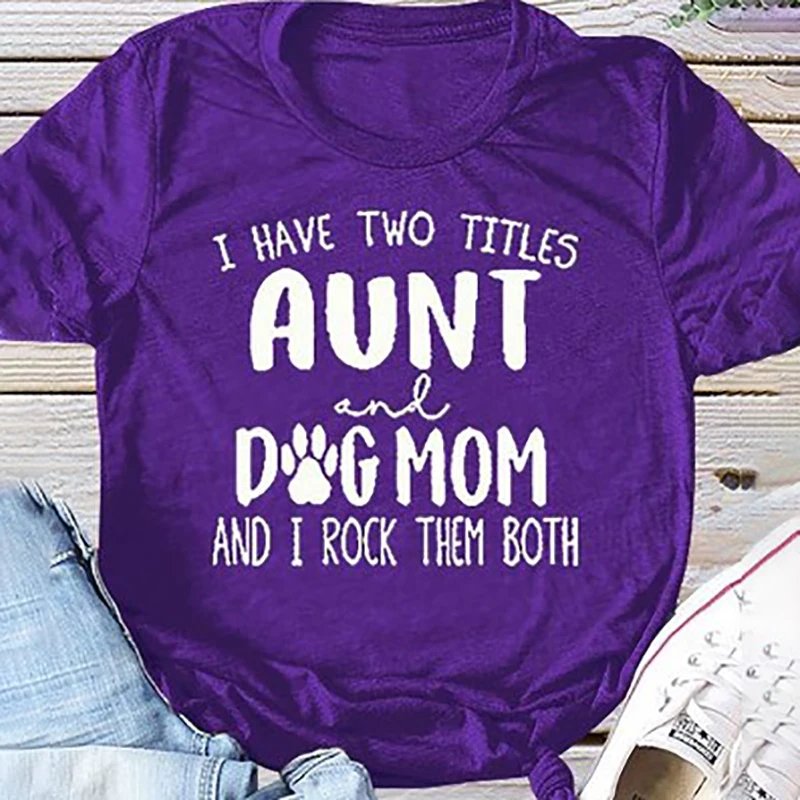 

Letter Print Summer T Shirt Women DOG MOM Printed Funny T-Shirt Harajuku Sexy Loose Tee Shirts Mother's Day Gift S-3XL Plus Size