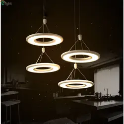 Nordic простой LED подвесная люстра Освещение блеск акрил Обеденная LED Люстры лампа Спальня светодиодные светильники приспособление