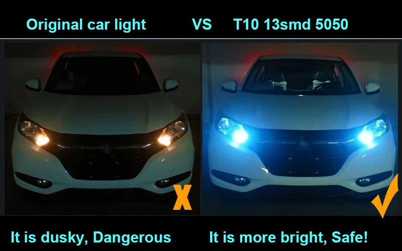 100pcs Super Bright T10 5050 194 168 W5W 13 SMD T10 LED Light Bulb Auto Lighting Parking Reading Clearance Lights (4)