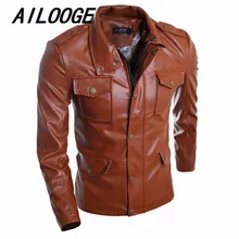 15 jaqueta de couro мужская куртка кожаная одежда потертая кожа Повседневная Высококачественная PU кожаная куртка