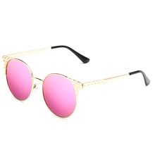 More clearly Women’s Metal Frame Color Film Sunglasses with UV400 Protection Sunglasses