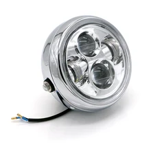 16 cm/6.5 “Del Motociclo LED Del Faro Del Faro Lampadina per Harley Sportster Cafe Racer Bobber Bianco Freddo Fari Testa lampada Della luce