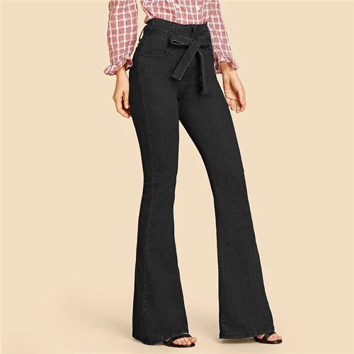 en denim 60s//70s Jean Flare Noir