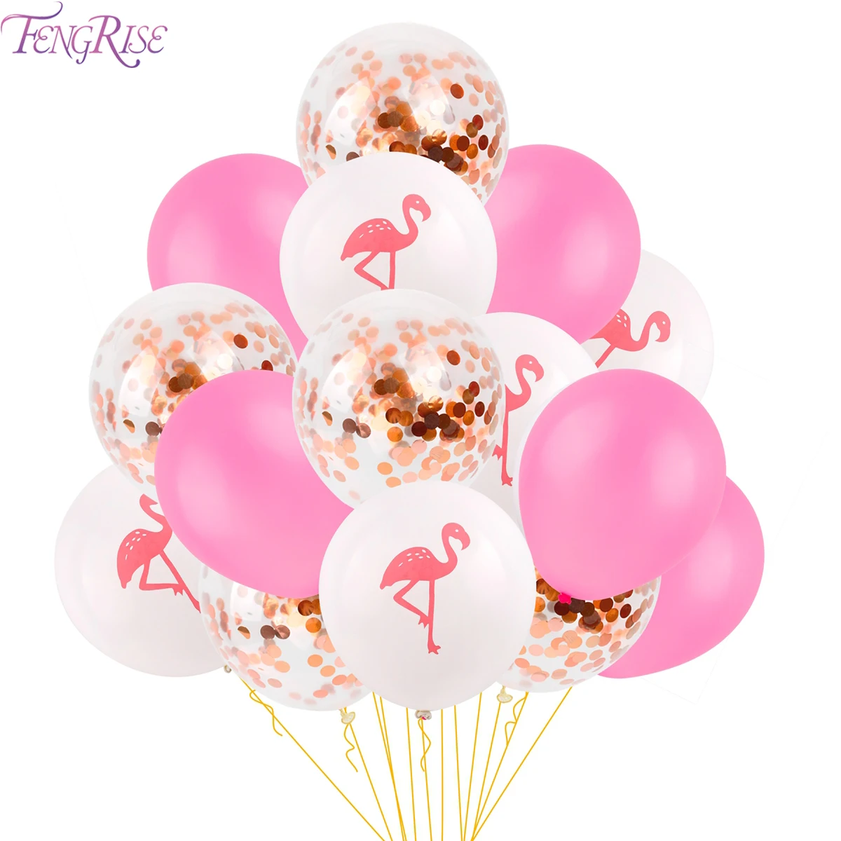 

FENGRISE 12inch Mixed Flamingo Balloon Round Animal Pattern Balloons Pink Flamingo Latex Ballon Flamingo Hawaiian Party Decor