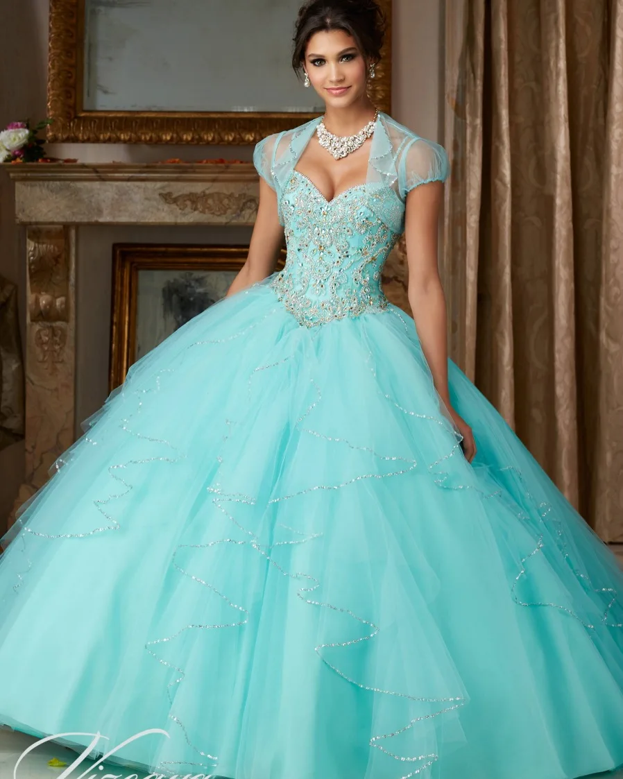 Princess Popular Puffy Ball Gown Coral Quinceanera Dresses Cheap Sweet 16 Dress Vestido De 15 Anos Custom
