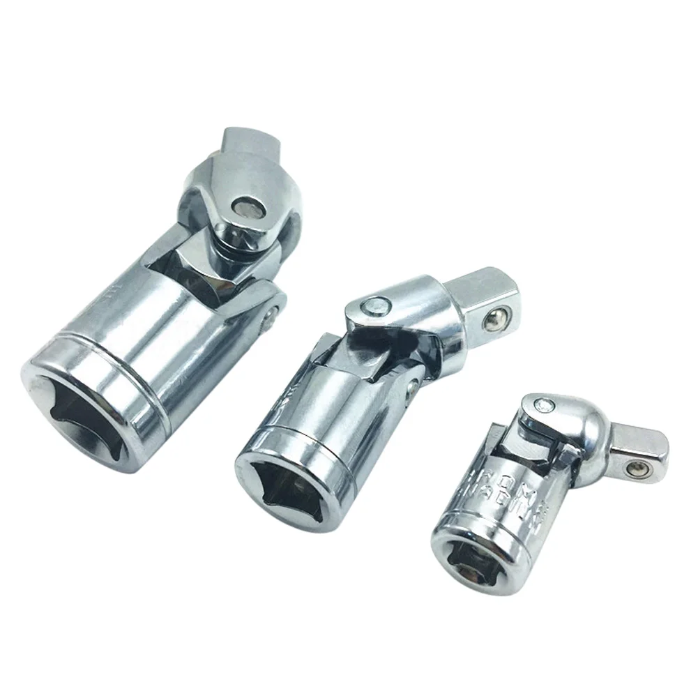3pcs Universal Joint Set Ratchet Extension Bar Socket Adapter 1/4" 3/8