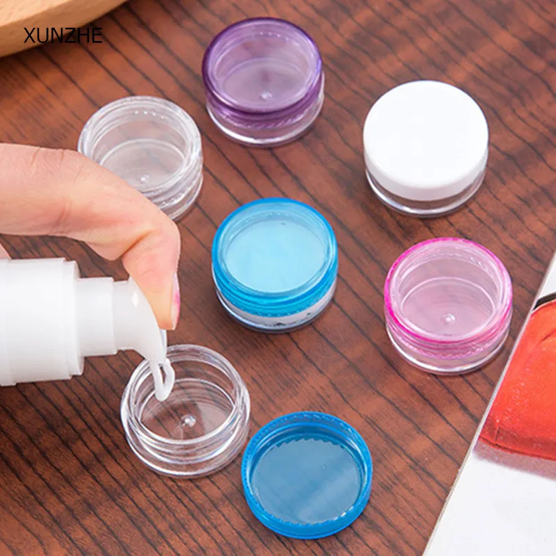 

XUNZHE 3G/5G Travel Mini Makeup Cosmetic Face Cream Pot Bottles Plastic Transparent Empty Eyeshadow Make Up Container Bottle 2