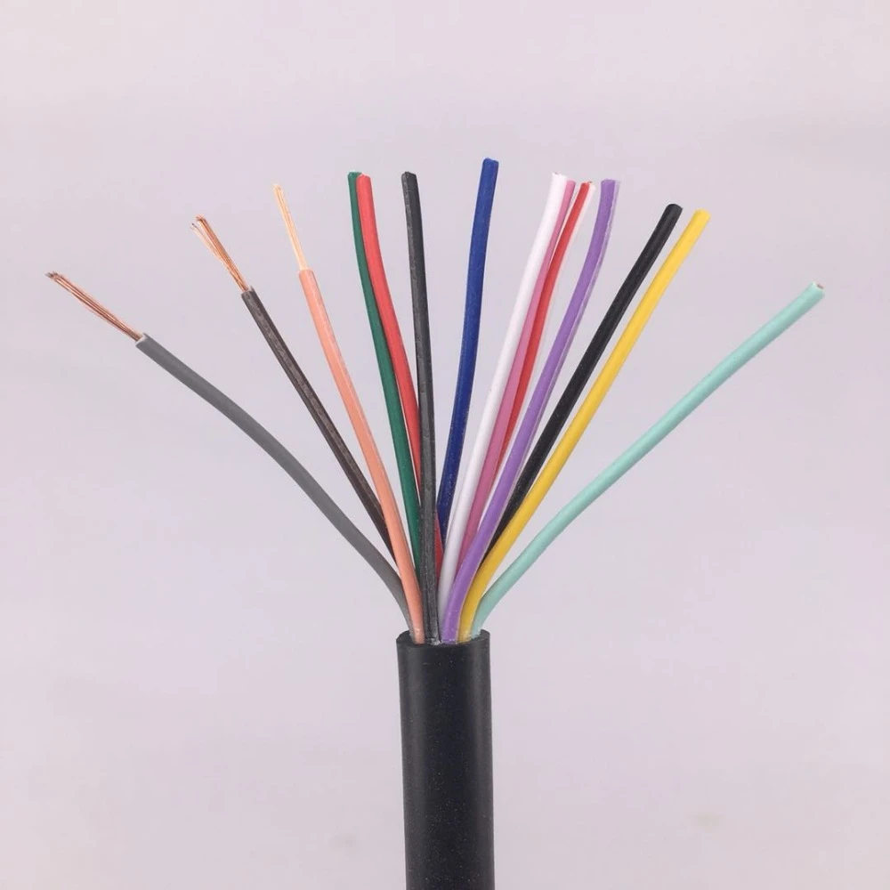 Cable eléctrico de cobre suave, 100 metros, 24 AWG, AWG, 20 AWG, RVV, RVV, color negro|Alambres y cables| - AliExpress