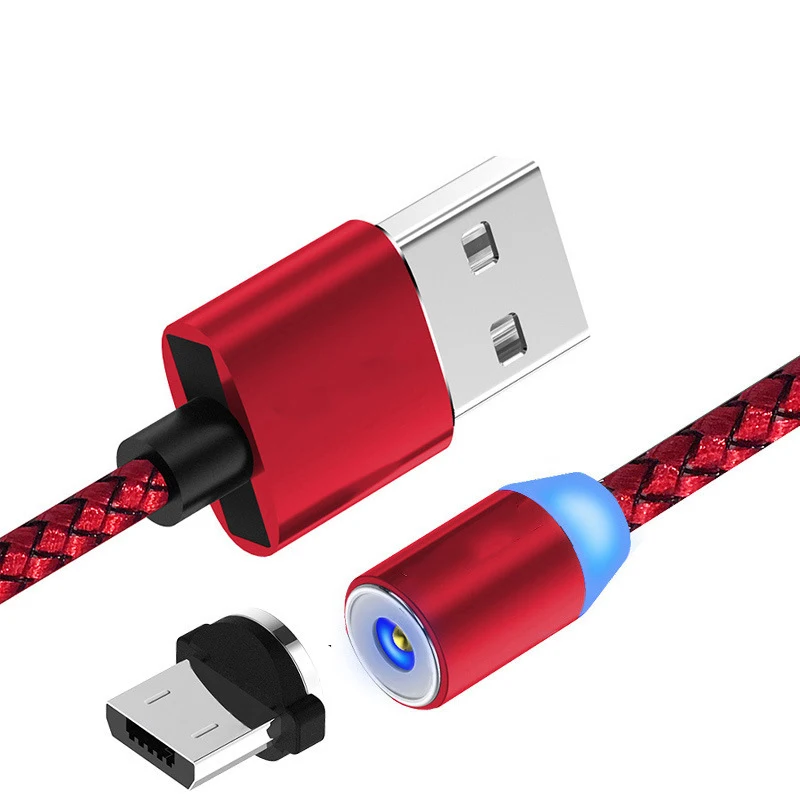 100 см светодио дный Магнитный кабель USB магнит разъем Micro Тип usb C телефонный кабель для iPhone XS X 8 7 6 плюс Xiaomi мебель аксессуары