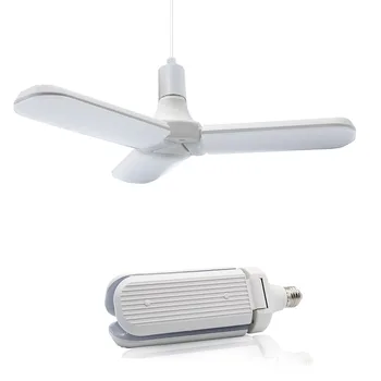 

Newest deformation fan blade globe light 45w E27 LED corn bulb light rotation UFO led lamp AC85-265V