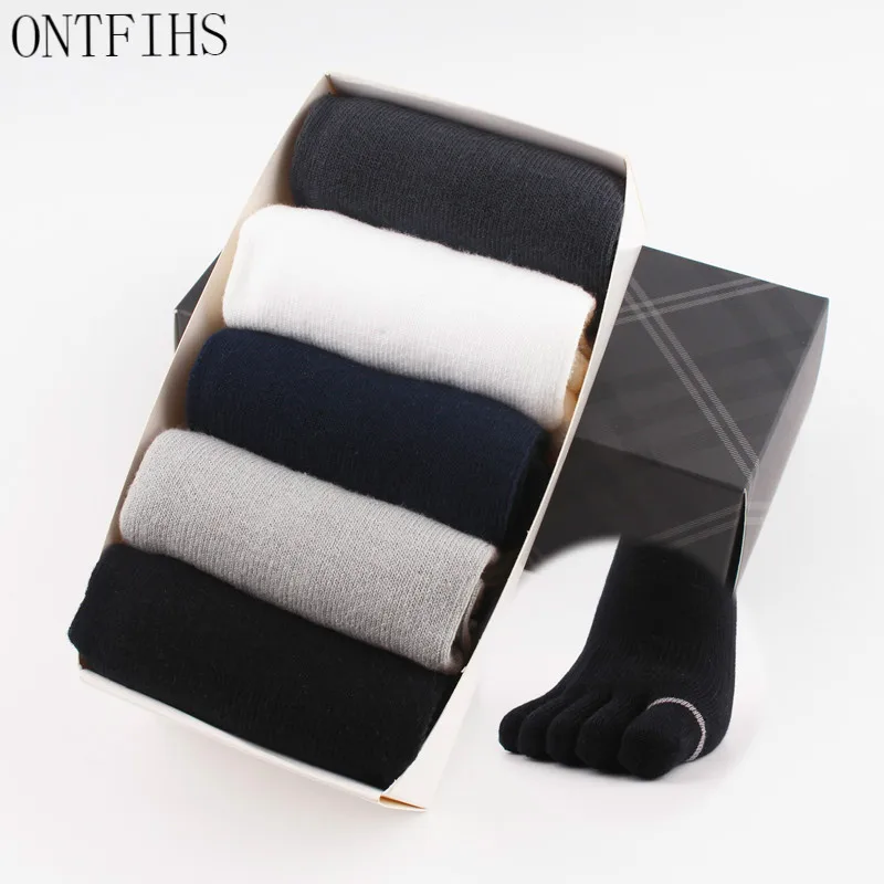 Image 5pairs box Men Toe Socks Five Finger Socks  Fashion Bamboo Fiber Socks Men s Socks Summer Gift Box Men s  Brand Calcetines Lot