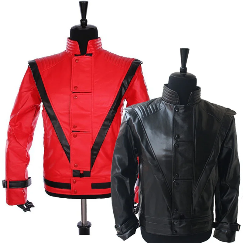 Редкий классический MJ Майкл костюм Джексон Триллер красный и черный Куртка для фанатов имитатор лучший подарок одежда на Хэллоуин