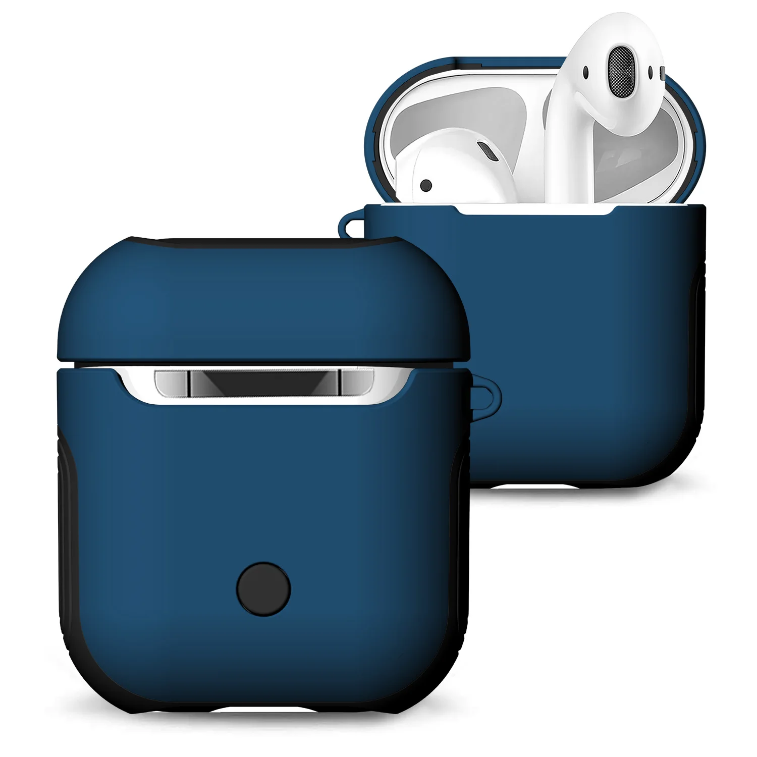 IKSNAIL чехол для наушников для Apple AirPod1 чехол для настоящих беспроводных Bluetooth наушников Air Pods чехол Защитный AirPod аксессуары - Цвет: Dark blue