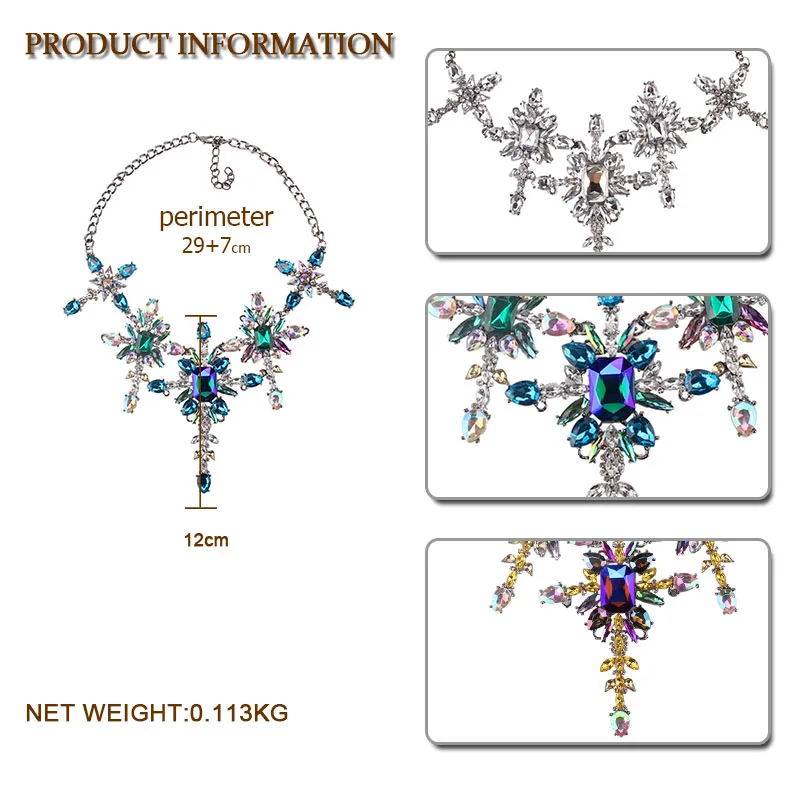 Лучшие женские модные разноцветные ожерелья-чокер с цветком для женщин, Кристальные подвески, блестящие ювелирные изделия