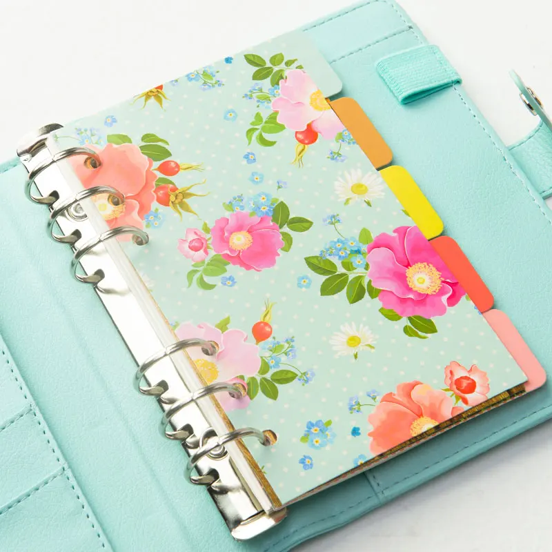 candy color homemade inner core of notebook flower pattern binder