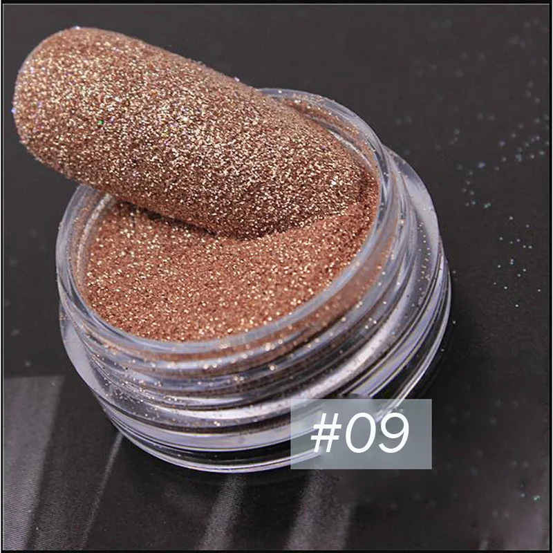 2pcs Color 9 Bittb 2 шт., градиентный блеск для ногтей, порошок, лазерная голографическая блестящая сахарная Хромовая пудра для ногтей, набор для украшения ногтей «сделай сам» - Цвет: 2pcs Color 9