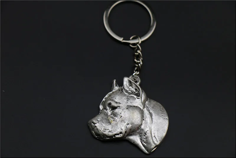 

G.SKY American Staffordshire Terrier Embossed Key Chain Popular Pit Bull Terrier Dog Embossed Key Chain Fast Delivery