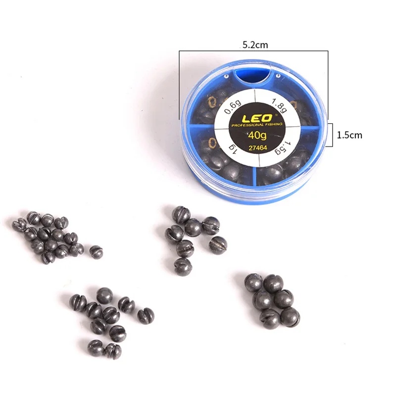 

Fishing Round Fishing Lead Fishing Sinkers 4 Sizes Fishing Accessories 0.6g/1g/1.5g/1.8g parts hot sale