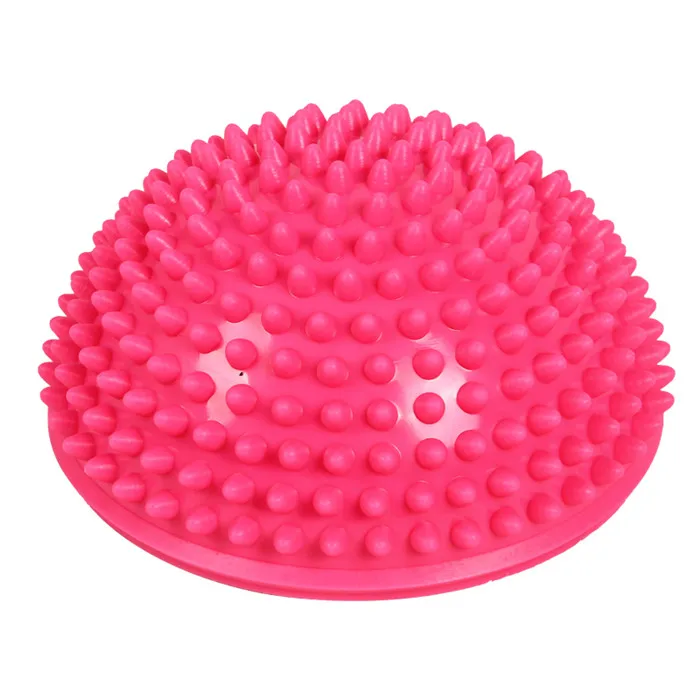 16 см половинный мяч физический фитнес-прибор Упражнение Детский баланс мяч точечный массаж шаговые камни Bosu балансировочная игрушка для детей - Цвет: Розовый