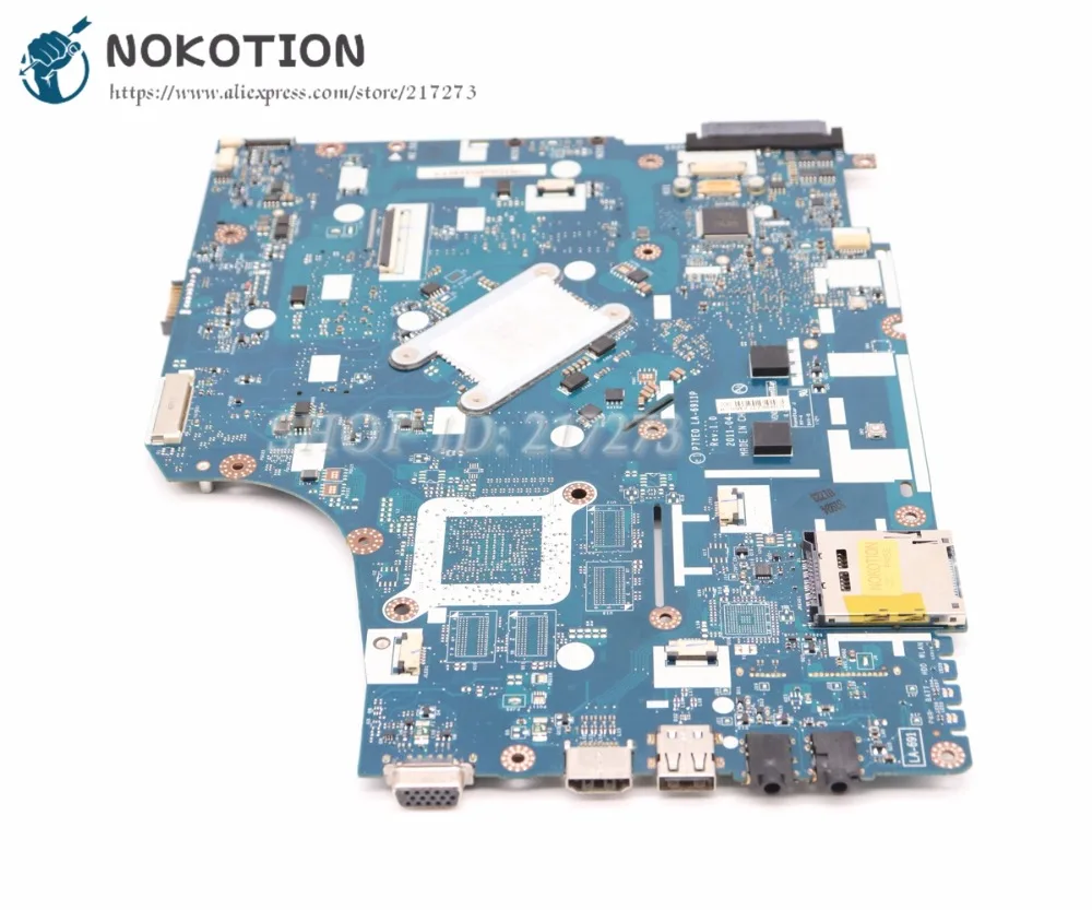 Материнская плата NOKOTION P7YE0 для ноутбука Acer aspire 7750 7750Z материнская HM65 UMA DDR3 MBRN802001