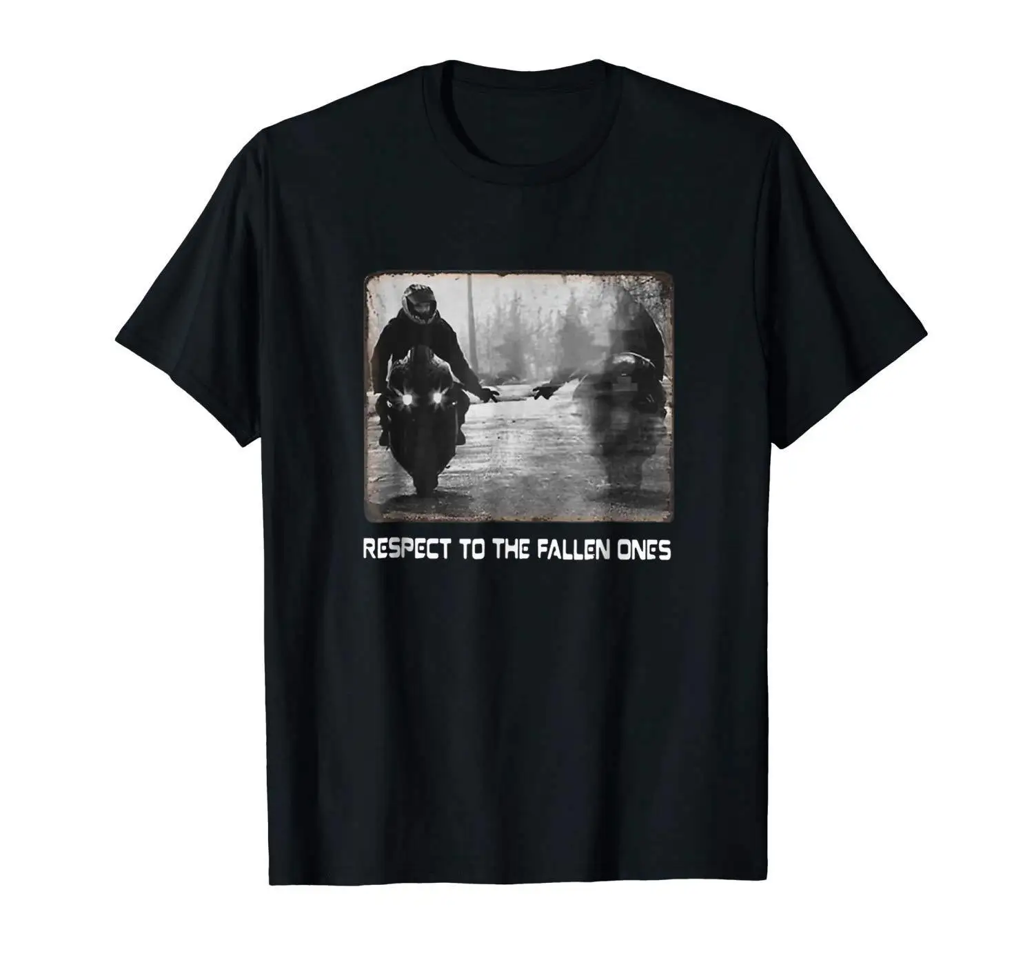 Funny Respect To The Fallen Ones Black T-Shirt S-3XL Tops wholesale Tee custom Environmental printed Tshirt cheap | Мужская одежда