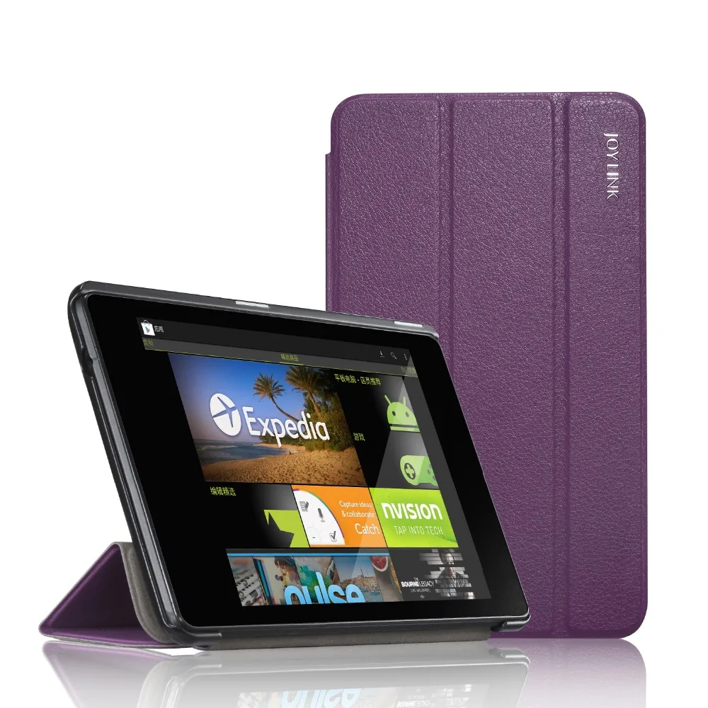 Goedkoop JOYLINK Ultra Slim PU Leather Folding Folio Case Voor Google Nexus 7 2013 Flip Tablet Cover Stand Voor Nexus 7 2nd, auto Sleep Wake