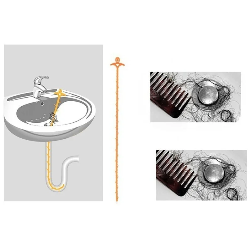 Ванная комната волос канализационный фильтр сливные очистители выход кухонная раковина дриан фильтр Анти засорение пол инструмент для удаления волос Clog2PC