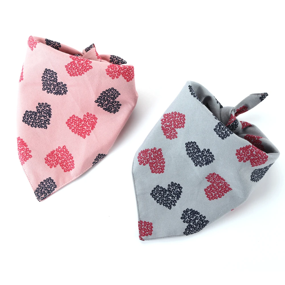 

Valentine's Day Dog Bandana Reversible Triangular Bibs Scarf Accessories for Dogs Cats Pets Animals