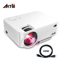 Artlii Mini Portable Project Home Theater Video Projector Support 1080P LCD To Watch Sports Matches or Movie For Family or Party