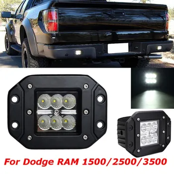 

2pcs 4" Flood/Spot 6LED Light Bar Cube Reverse Rear Bumper Lamp For Offroad lada 4x4 Jeep SUV UTV Pickup Camper Trailer Dodge