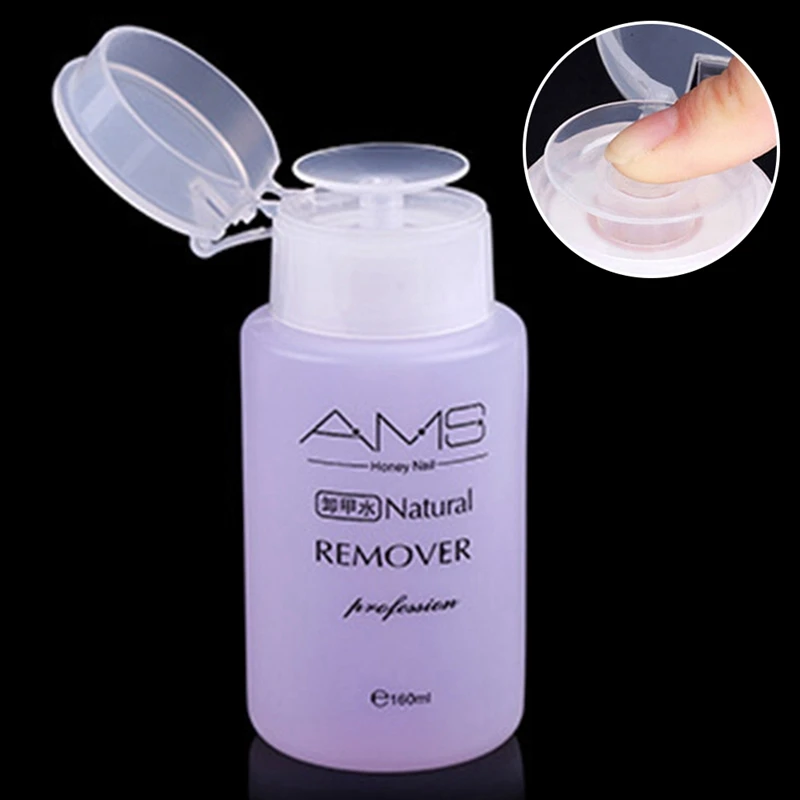

160ml Cleanser Plus Liquid For Removing UV Gel Polish Nail Art Polish Clean Acetone Bottle Polish Cleanser Remover Tool
