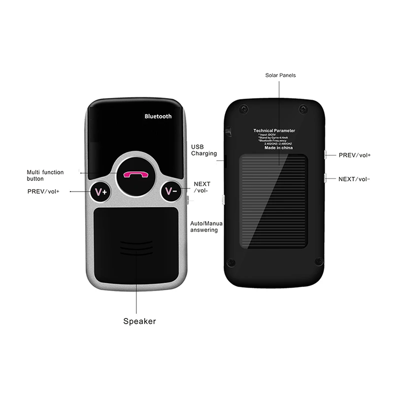 ANLUD A9 солнцезащитный козырек Беспроводной Bluetooth гарнитуры Car Kit Два телефон