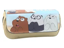 2017 cute cartoon us naked bear pencil case cartoon cartoon multi-function double zipper canvas pencil bag school office storage 2017 cute cartoon us naked bear pencil case cartoon cartoon multi function double zipper canvas pencil bag school office storage