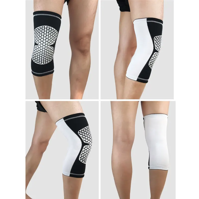 1 шт. наколенники для поддержки коленного сустава боевые Наколенники-Спортивные Компрессионные Наколенники-помогает стабилизировать и восстанавливать - Цвет: White