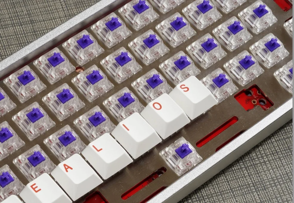 Zealio переключатели(тактильные) фиолетовый пользовательский 62 г 65 г 67 г 78 г прозрачный корпус для механической клавиатуры