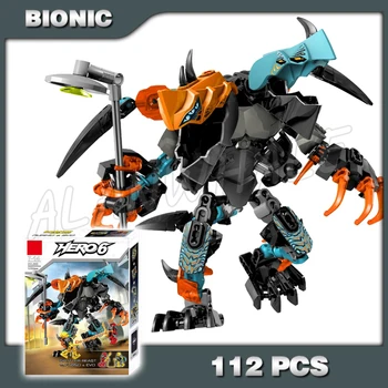 

112pcs Hero Factory 6.0 SPLITTER Beast vs. FURNO & EVO Lamppost Model Building Blocks Assembly Toys Bricks Compatible with Lago
