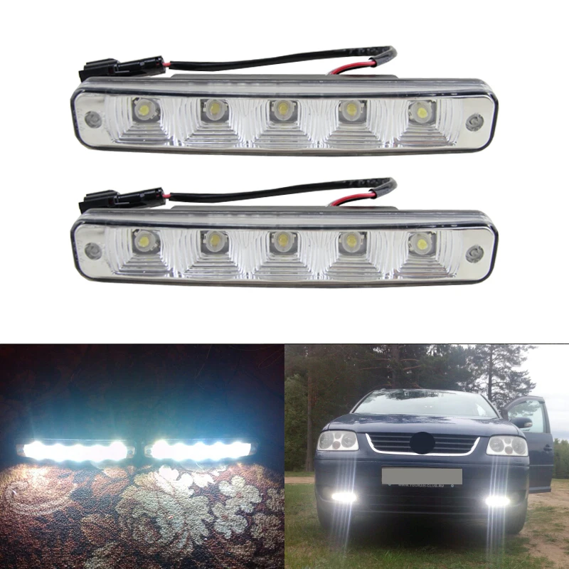 

Universal Xenon White 10W LED High Power Daytime Running Light DRL Lamps with On/Off Switch free shipping