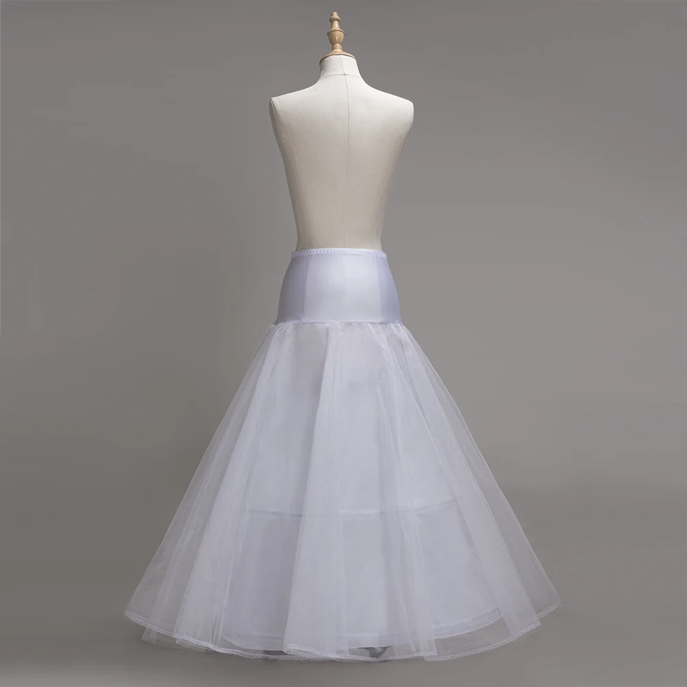 high quality A-Line Petticoats For Wedding Dress Cheap Free Size Crinoline 2 hoops Petticoat Underskirt Slip With Lace Trim 2019