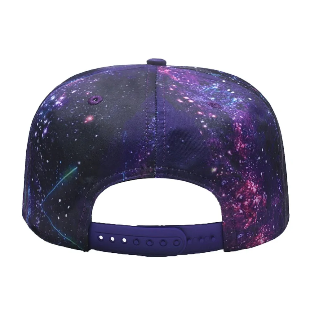 Кепка в стиле хип хоп Quanhaigou Snapback фиолетовая галактика с 3D принтом для папы